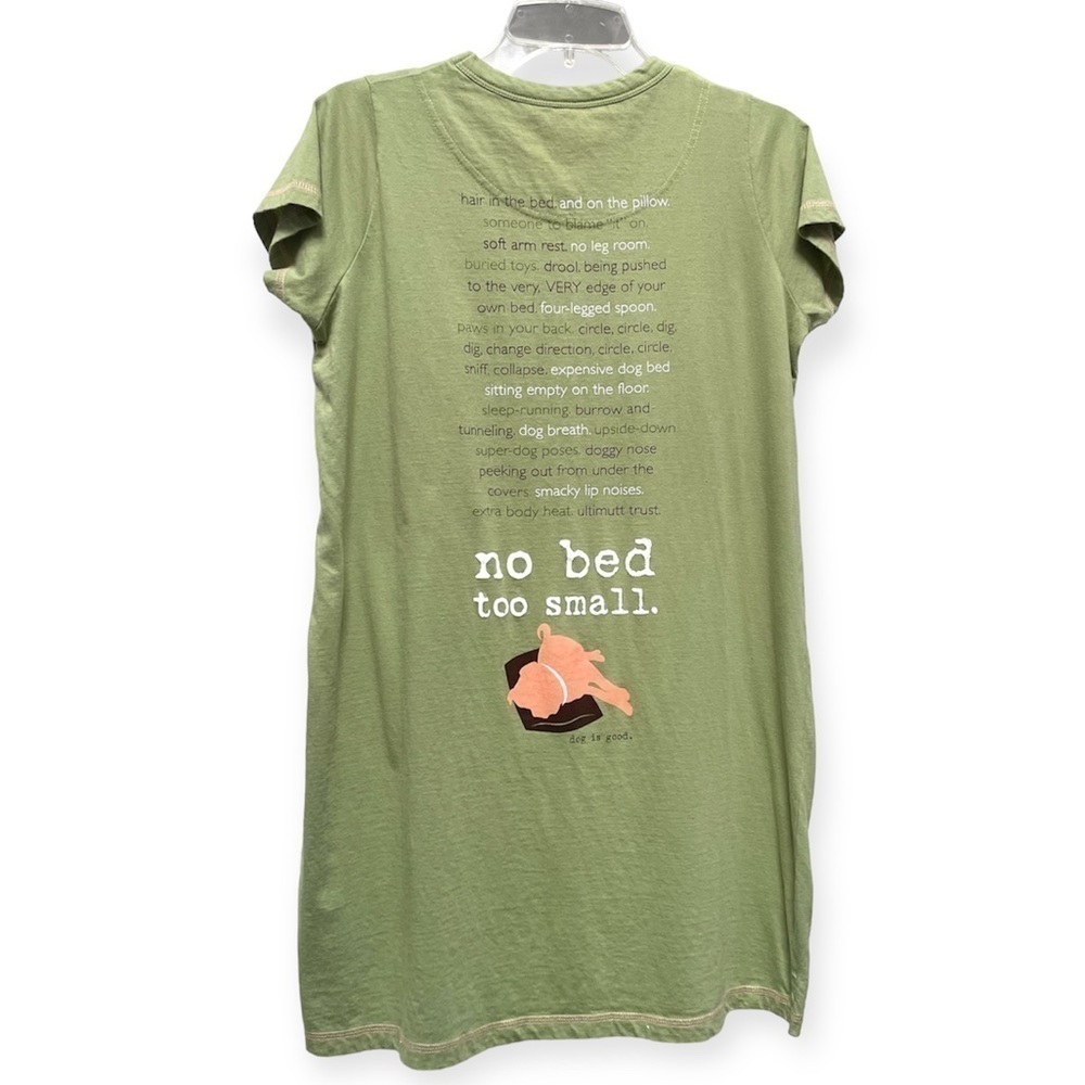 Dog Is Good Sleep Shirt Never Sleep Alone Size Small - Picture 2 of 5